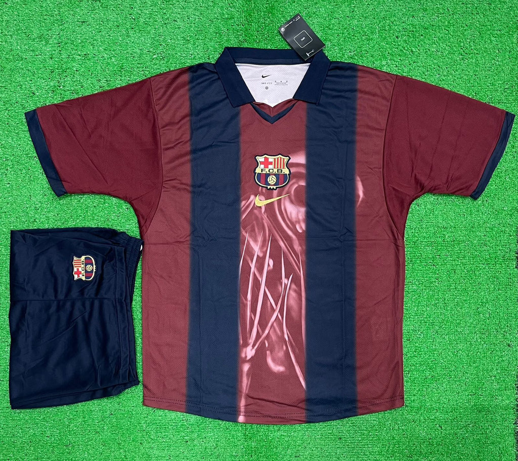 FC Barcelona x Travis Scott collaboration jersey 2000-01 season.