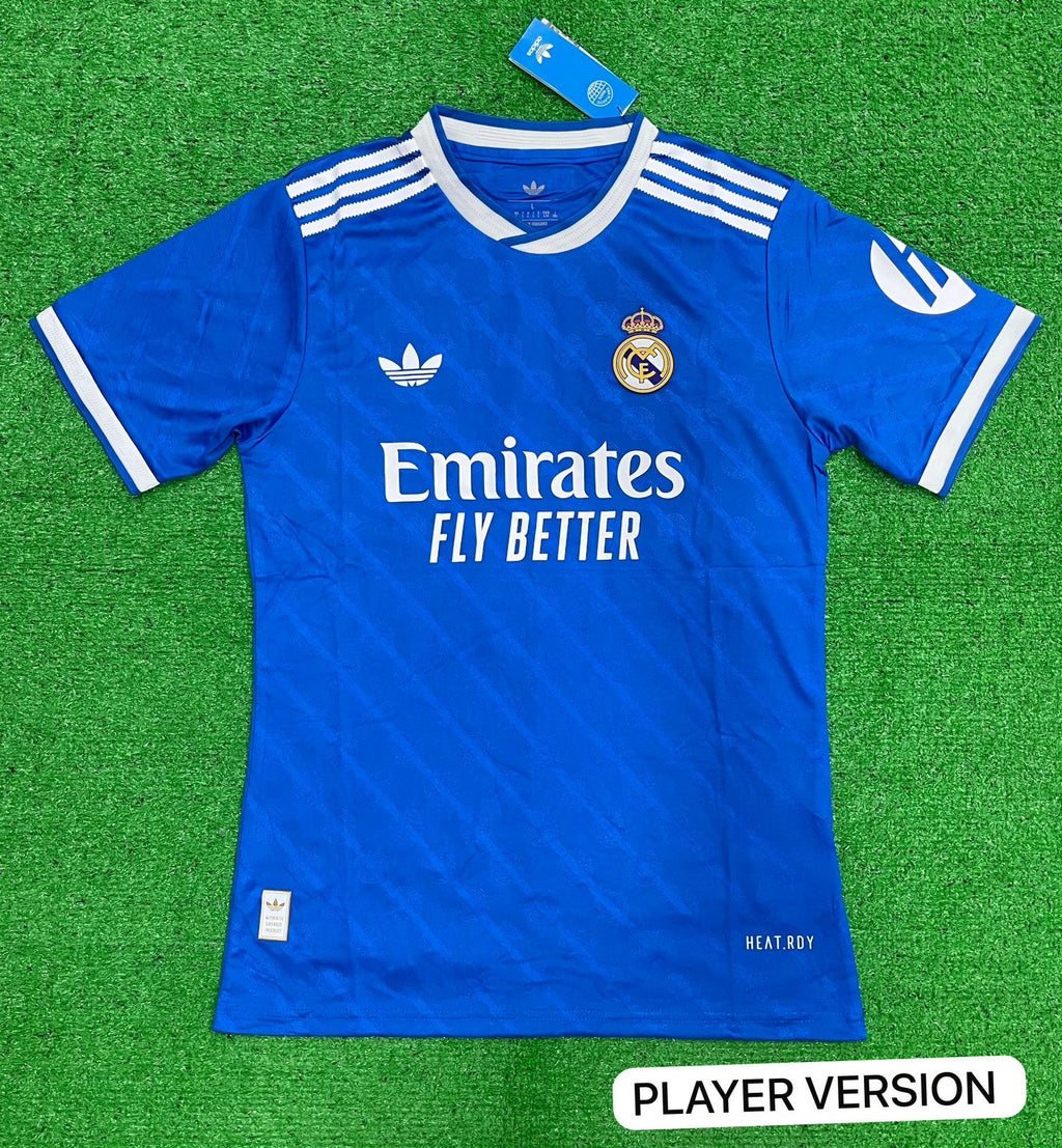 Real Madrid 25/26 third jersey in blue, player version