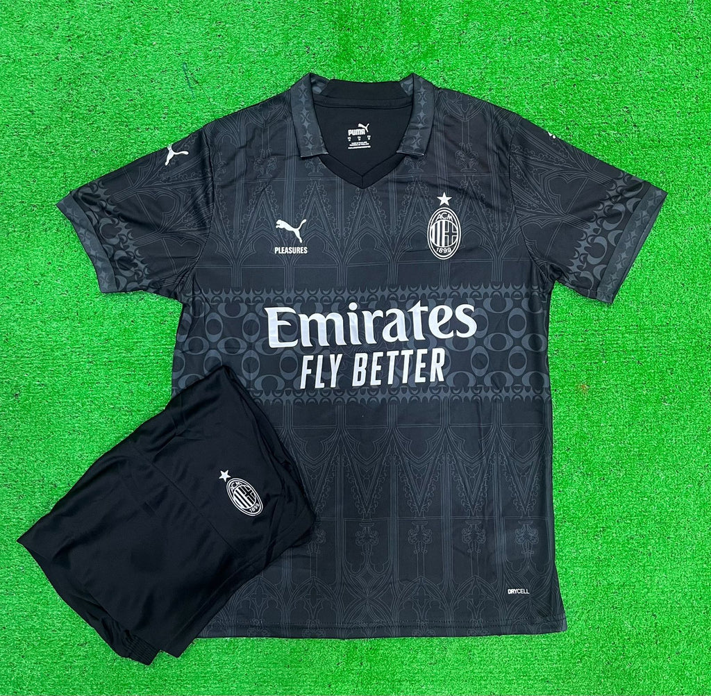 AC Milan x Pleasures Fourth Black Kit  2023/24
